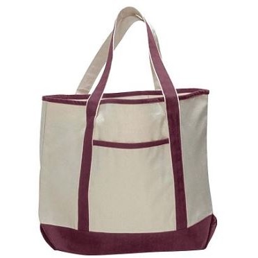 Q-Tees Large Canvas Deluxe Tote Bag