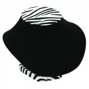 Zebra Print Low Profile Bust Display