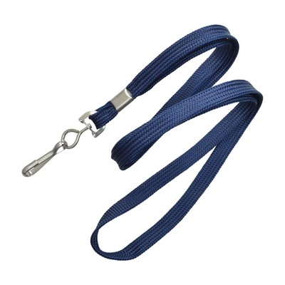 3/8" Blank Lanyard w/Swivel Hook (Navy Blue)