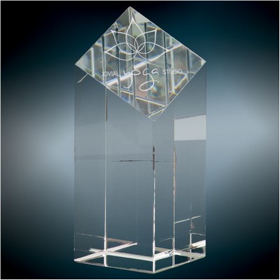 Crystal Diamond Top Pillar Award, 6"H