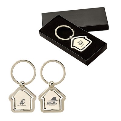 House Shaped Center Spinning Keyring