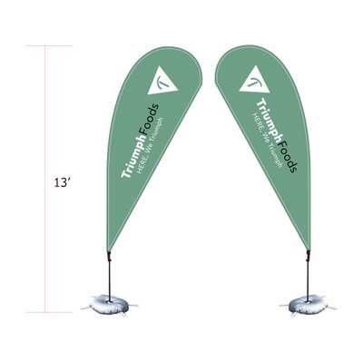 13' Double Size Teardrop Advertising Flags