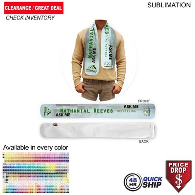 48 Hr Quick Ship - Ultra Soft and Smooth Microfleece Scarf, 6x50, Sublimated Edge to Edge 1 side