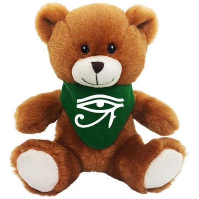 NEW 8" Embroidered Eyes Honey Brown Bear