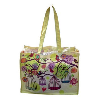 Full Color Shopping Cotton Shopping Tote Bag (16"x12"x6")