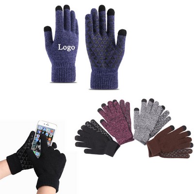 Men's Knitted Touch Screen Gloves