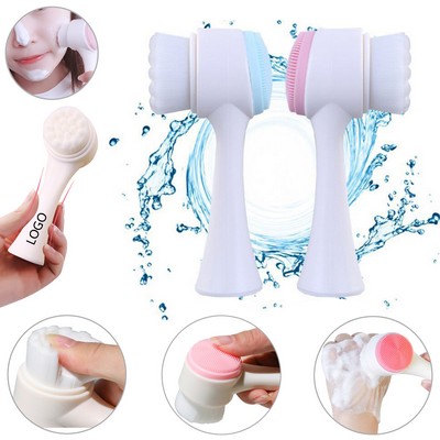 Double-Sided Facial Cleaning Brush