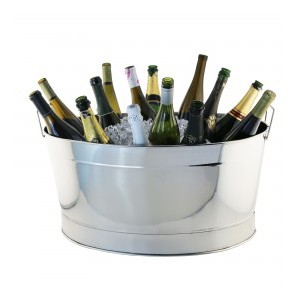 14 Bottle Vintage Stainless Steel Tub