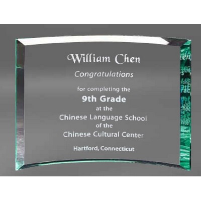 6" x 8" Thick Jade Curved Glass