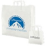 Imprinted Frosted Clear Bag w/Tri-Fold Handles (5"x3"x7½")