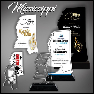 8" Mississippi Black Budget Acrylic Award