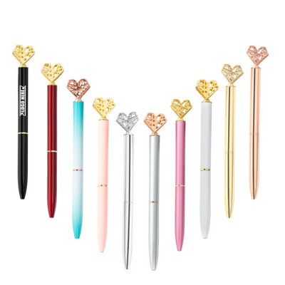 Hollow Heart Shaped Metal Pen