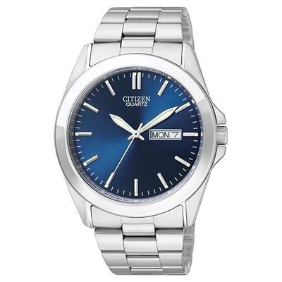 Citizen Men's Quartz Stainless Steel Watch w/Dark Blue Dial