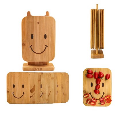 Totally 6 Bamboo Cutting Board Set