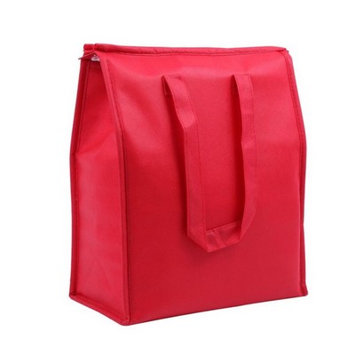 Zipper Insulated Cooler Bag with Long Handle