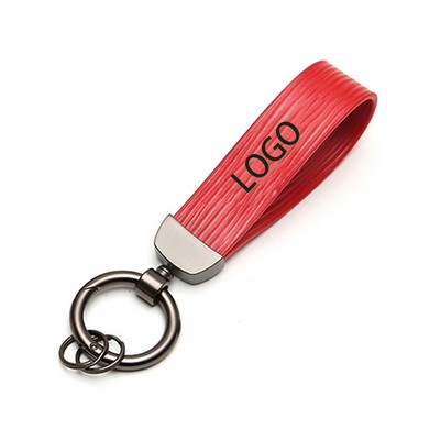 zinc alloy Key Chain With Leather