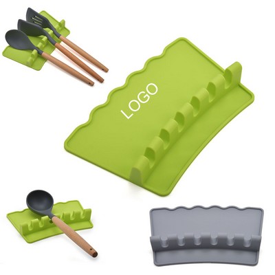 Silicone Spoon Rest With Drip Pad