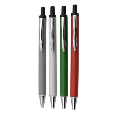 Plastic Click Top Ball Point Pen with Metal Tip & Pocket Clip