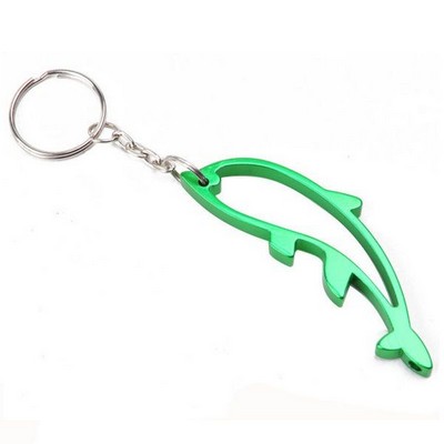 Hollow Dolphin Bottle Opener Keychain