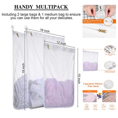 Mesh Laundry Bag for Delicates with Zipper