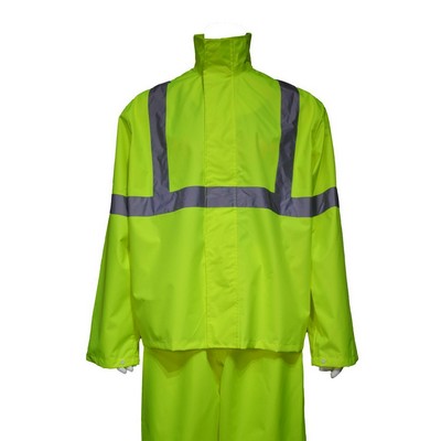 Reflective Hi Vis Class 3 Waterproof Safety Rain Coat