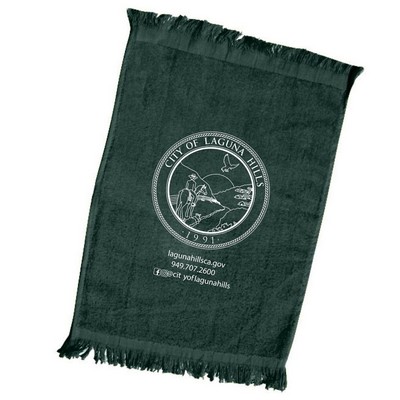 Luxurious Fingertip Towel Fringed USA Decorated (11" x 18")