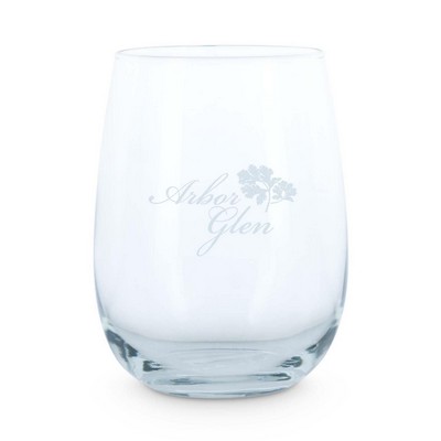 17 Oz. Stemless Wine Glass - Etched