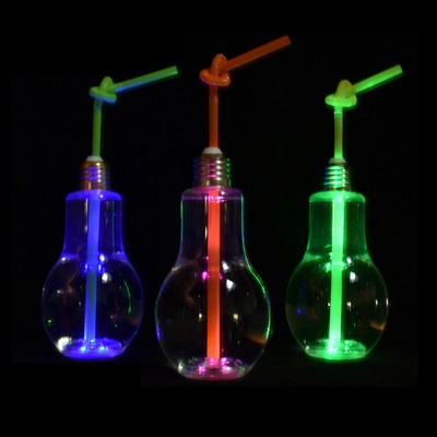 400ml Light Bulb Cup With Straw