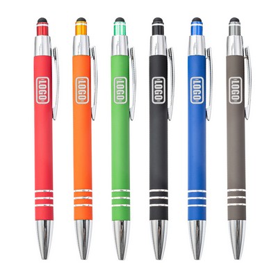 Soft Touch Coated Metal Stylus Pen