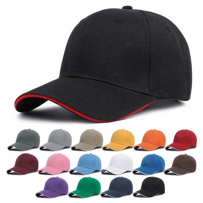 Six Panel 100% Heavy Cotton Sandwich Cap