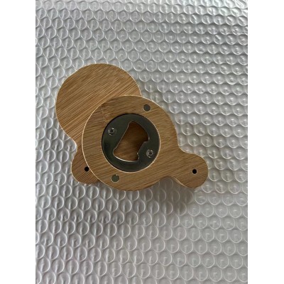 Wooden Bottle Opener With Magnet