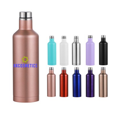 16oz Copper Vacuum Insulated Wine Appearance Straight Bottle