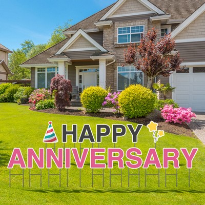 Happy Anniversary Yard Letters