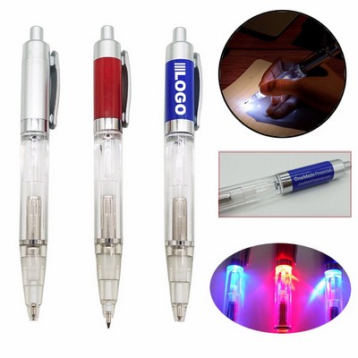 Lighted Tip Led Flashlight Writing Ballpoint Pens