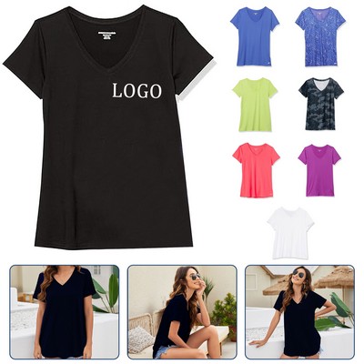 Women's Short-Sleeve V-Neck T-Shirt