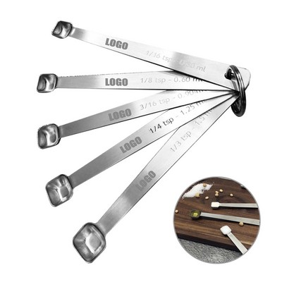 5 in 1 Stainless Steel Measuring Square Spoon