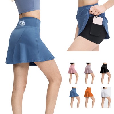 Women's Athletic Tennis Skirt with Pocket