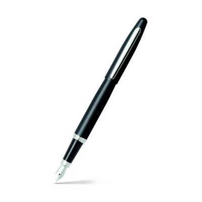 Sheaffer VFM Matte Black Chrome Plated Trim Fountain Pen