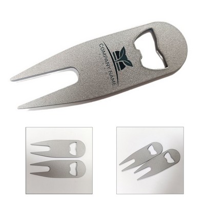 Silver Golf Fork Bottle Opener