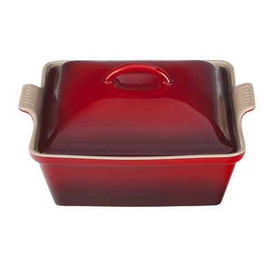 Le Creuset 2.5 Qt. Heritage Cerise Stoneware Covered Square Casserole