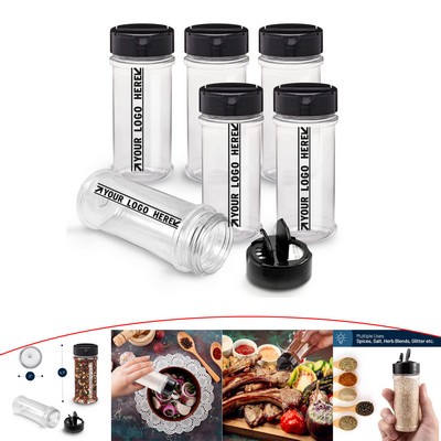 Plastic Spice Jars with Black Cap