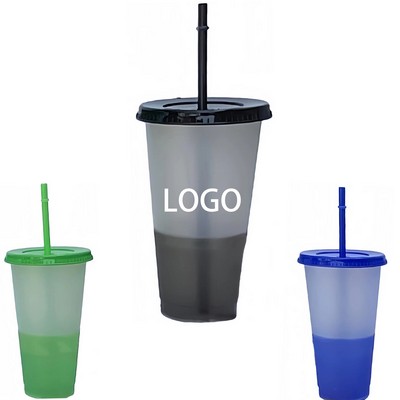 Color Changing Reusable Plastic Tumblers