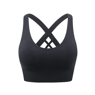 Seamless Criss Cross Strappy Bra