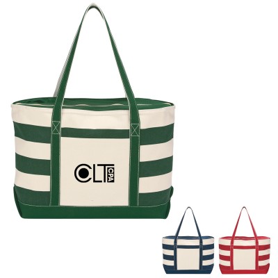 Cotton Canvas Nautical Tote Bag