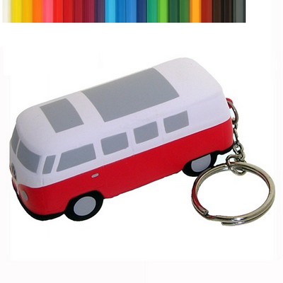 Mini Bus Stress Ball Keychain