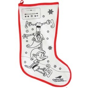 Christmas Stocking to color 9"x18" -100% Non-Woven Polypropylene