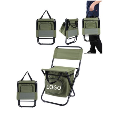 Load-bearing 100kg Outdoor Folding Chair With Storage Bag