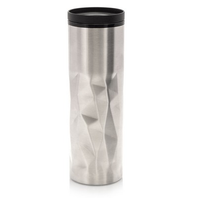 Stainless Steel Travel Mugs with Inner Plastic Liner and Lid 16 oz