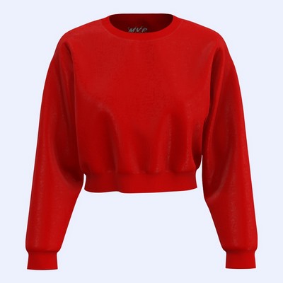 Women's Crop top crewneck sweatshirt