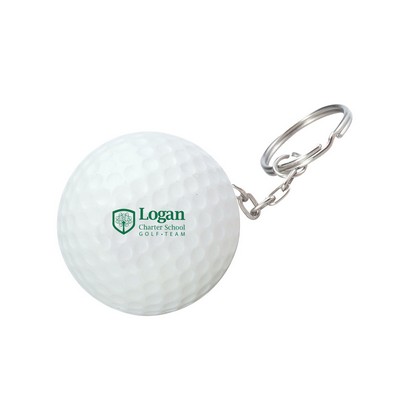 Golf Ball Stress Reliever Keychain